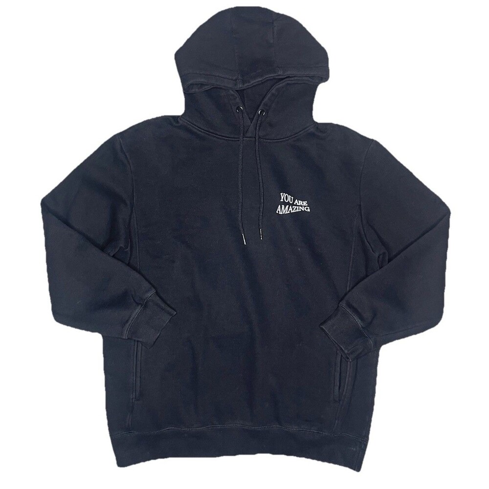 Bleacher Report Positivity Hoodie Sweatshirt Womens LG Black You Are Amazing